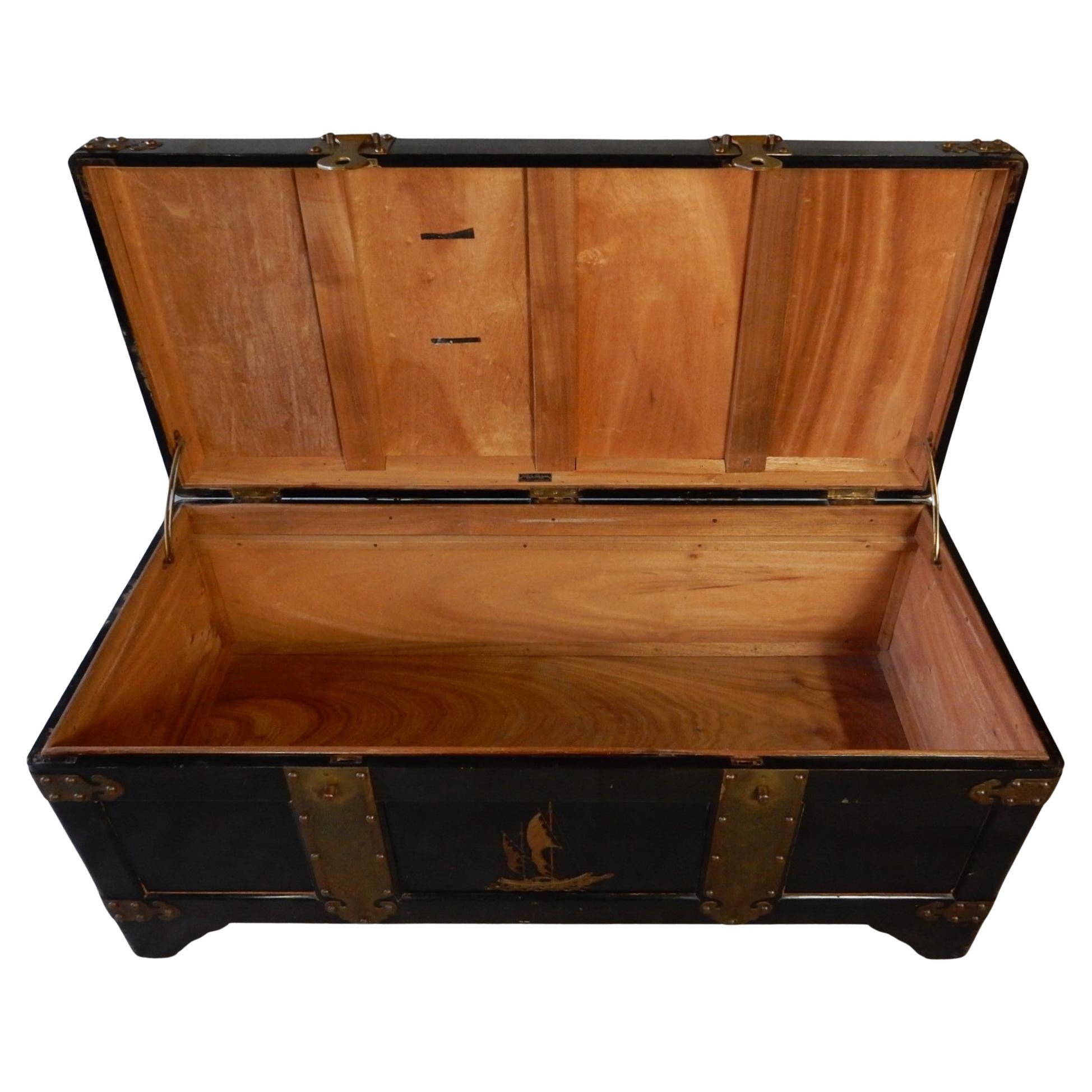 20th Century 1940's George Zee Design Artistic Chest Coffee Table For Sale