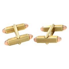 1940s German 14 Karat Yellow and Rose Gold Cufflinks