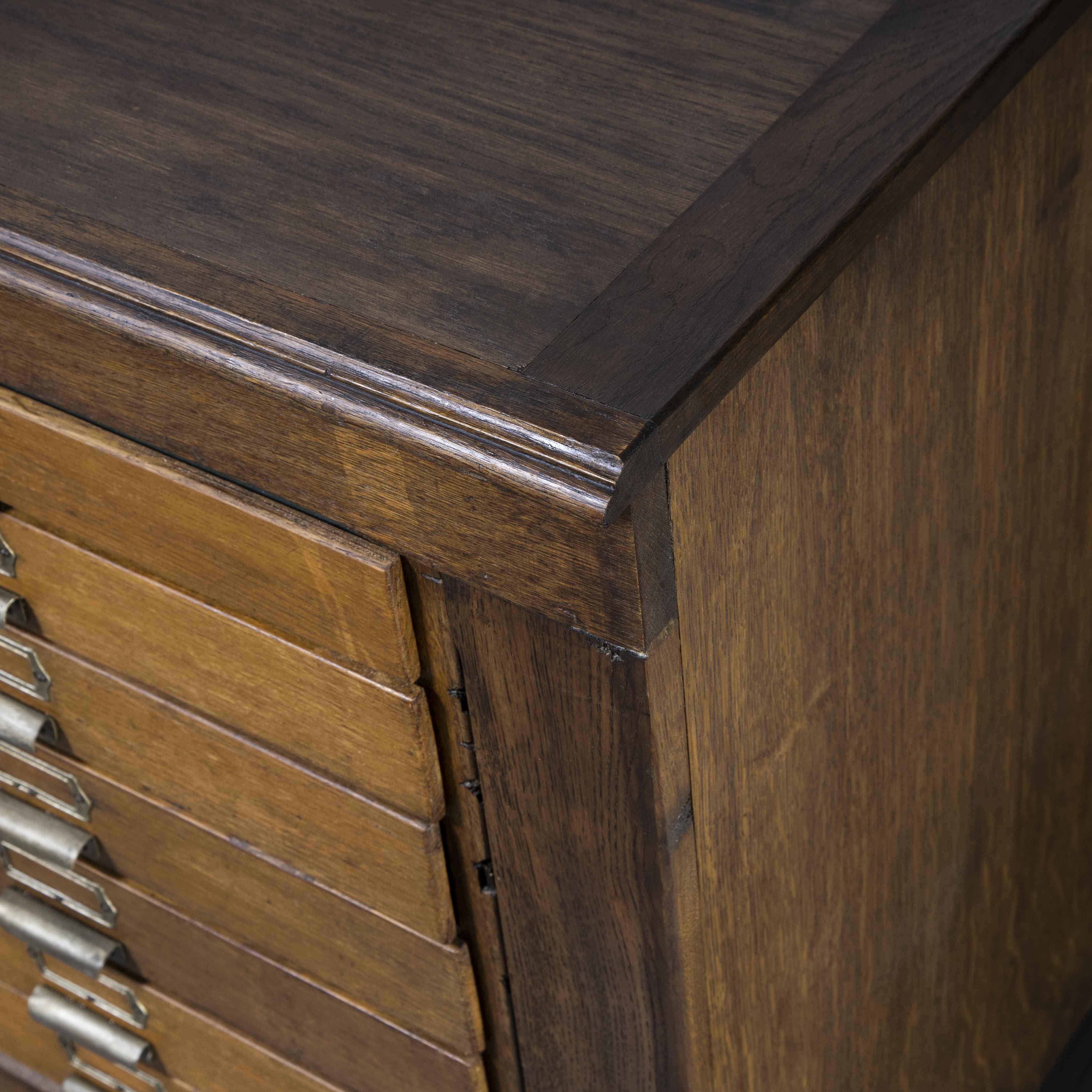 Mid-20th Century 1940’s German Apothecary Long Bank of Drawers, Forty Eight Drawers