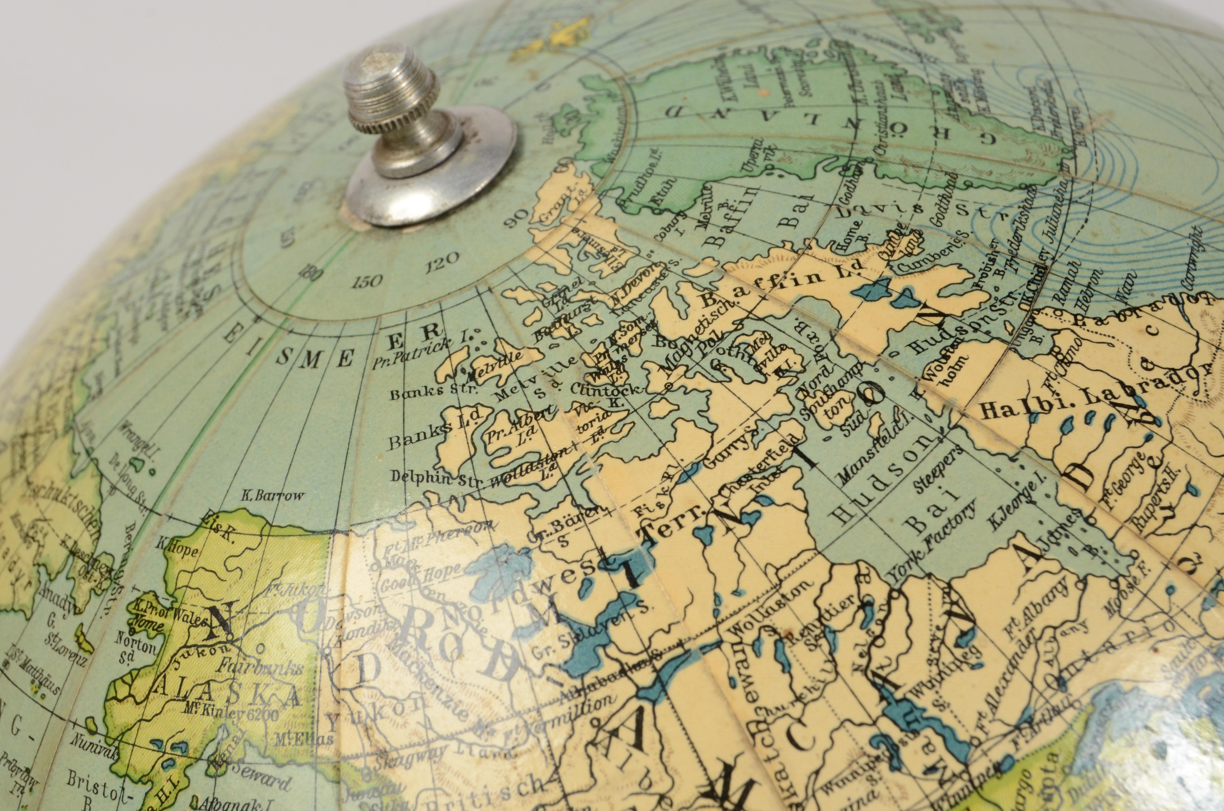 1940s German Columbus Erdglobus Terrestrial Globe by Cartographer C. Luther 7