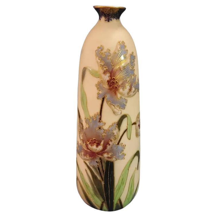 1940s German Porcelain Orchid Vase For Sale