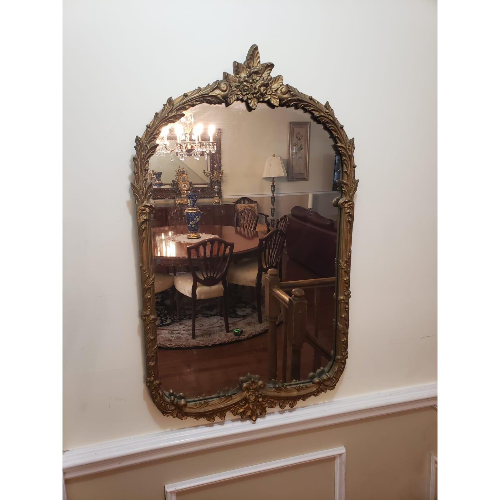 1940s Giltwood Heirloom Mirror For Sale 2