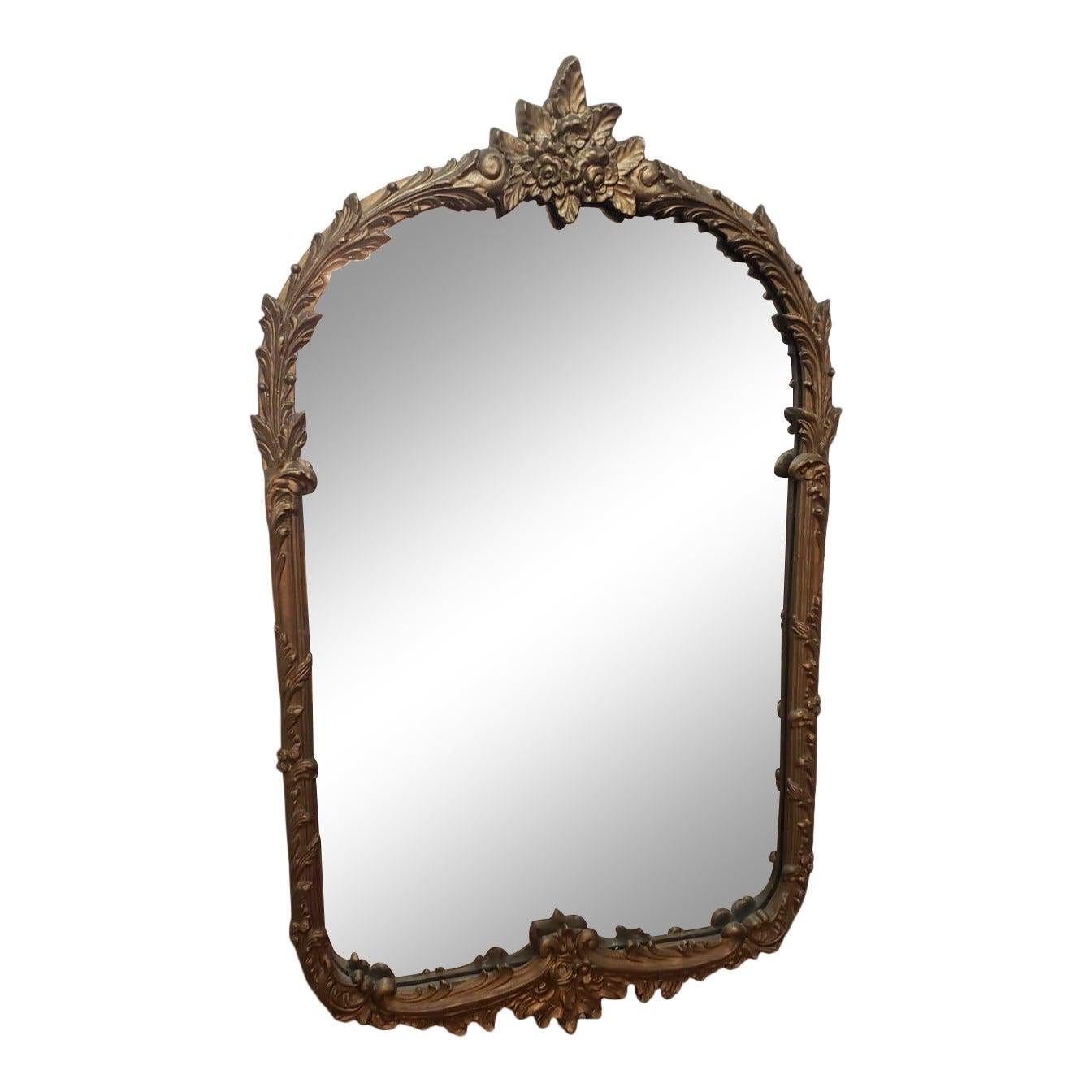 1940s Giltwood Heirloom Mirror For Sale