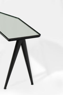 Tavolini anni '40 Gio Ponti Pietro Chiesa Specchio Vetro Noce Laccato Nero
