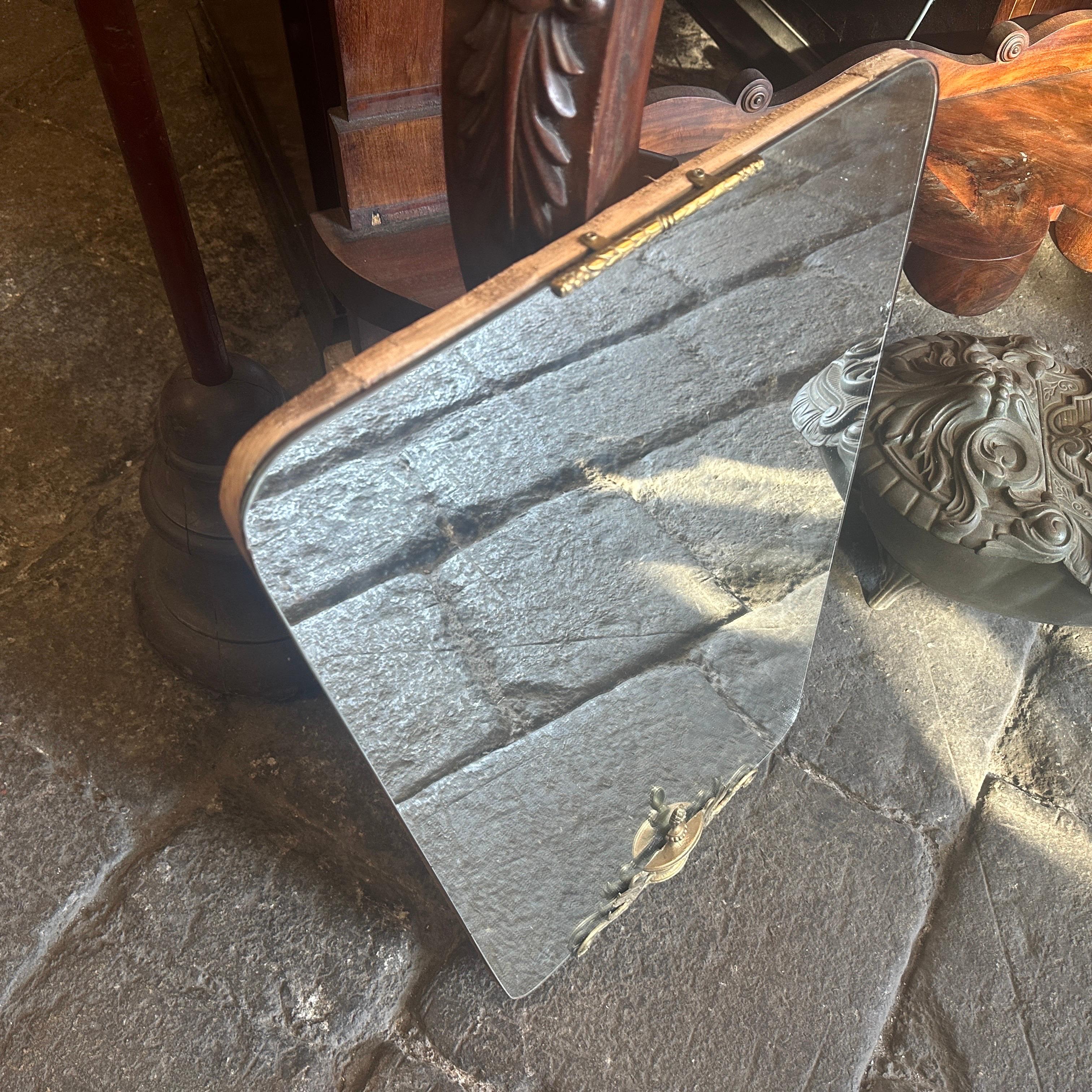 Miroir mural italien en laiton de style Gio Ponti, mi-siècle moderne, années 1940 en vente 4