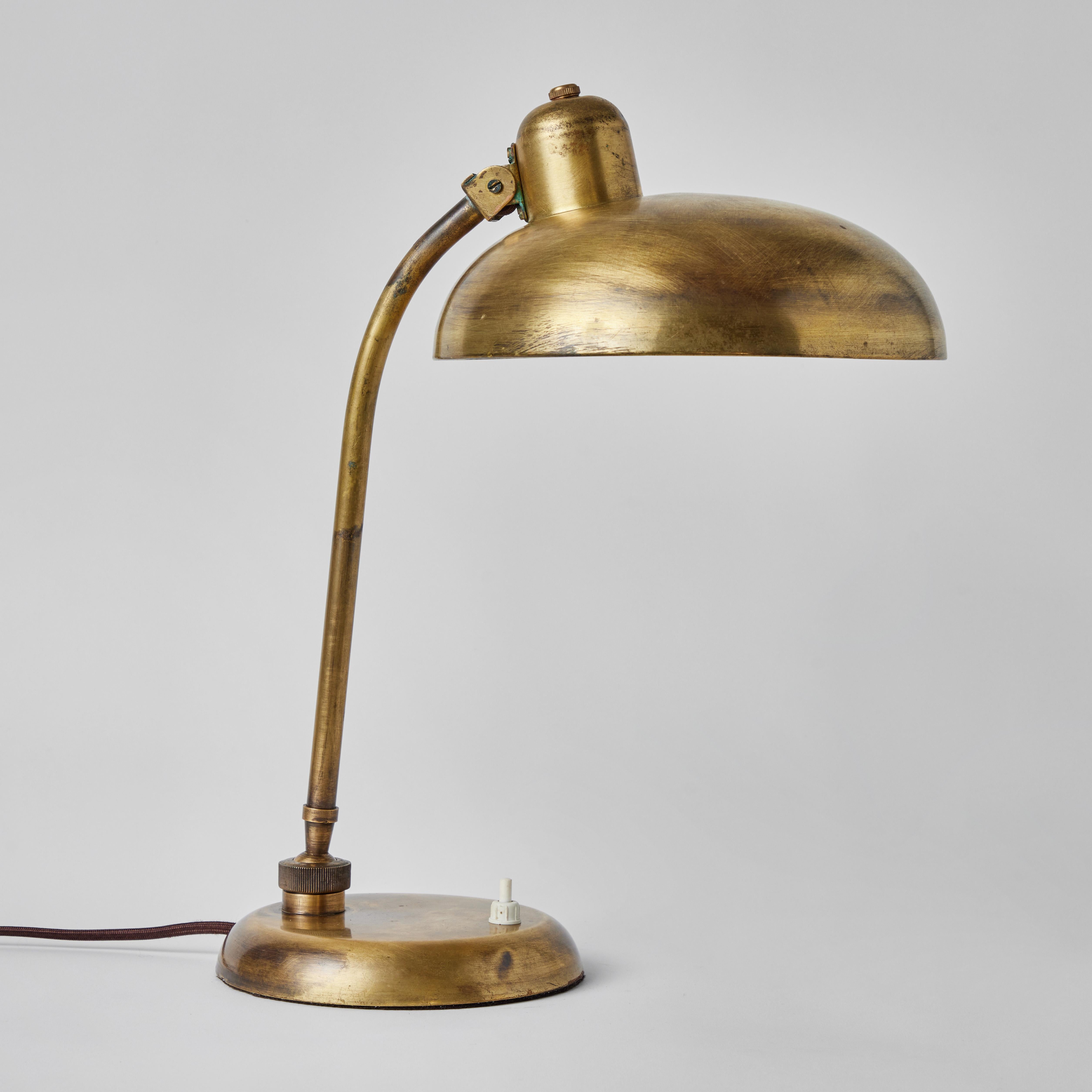 1940s Giovanni Michelucci Brass Ministerial Table Lamp for Lariolux 8