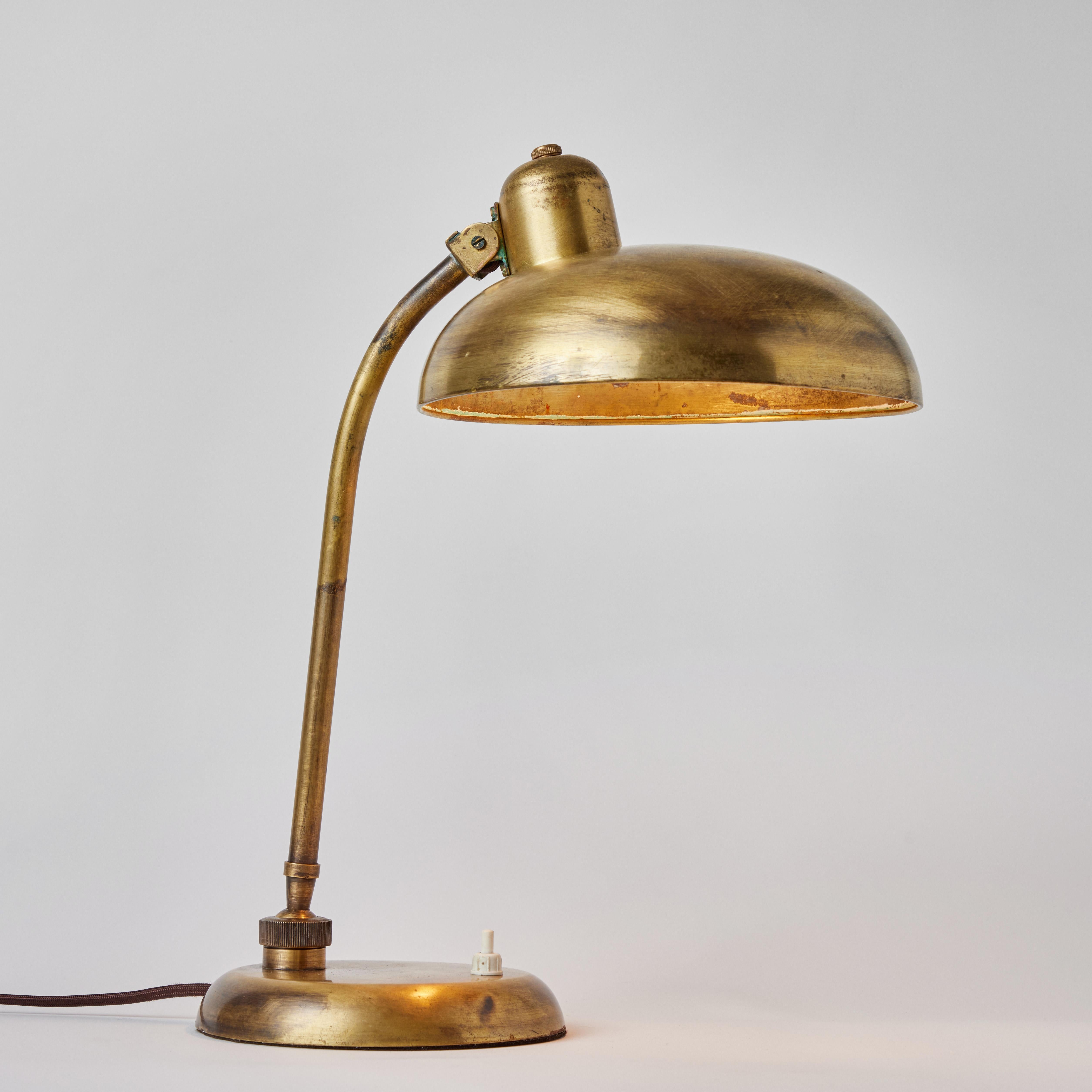 1940s Giovanni Michelucci Brass Ministerial Table Lamp for Lariolux 9
