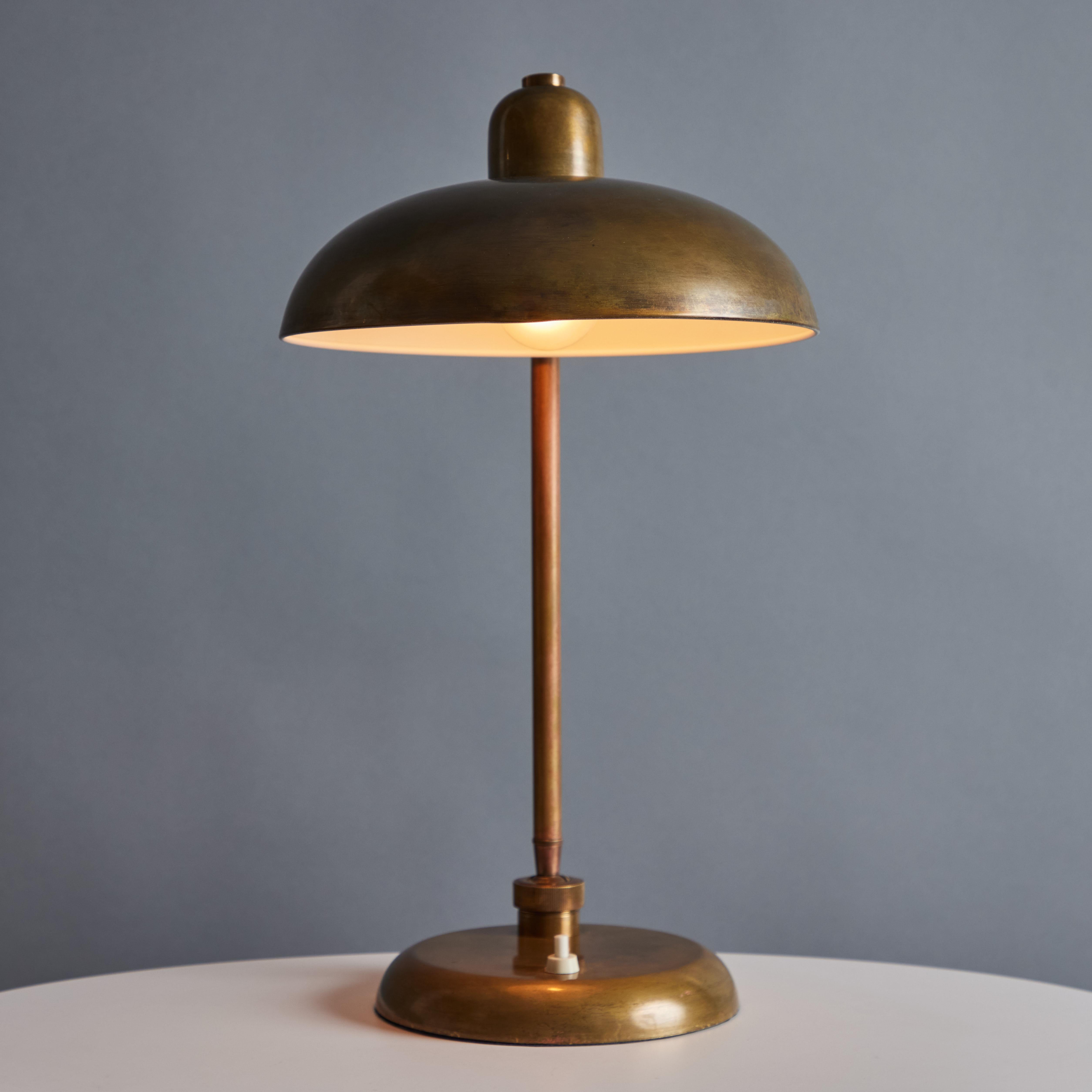 1940s Giovanni Michelucci Brass Ministerial Table Lamp for Lariolux For Sale 6