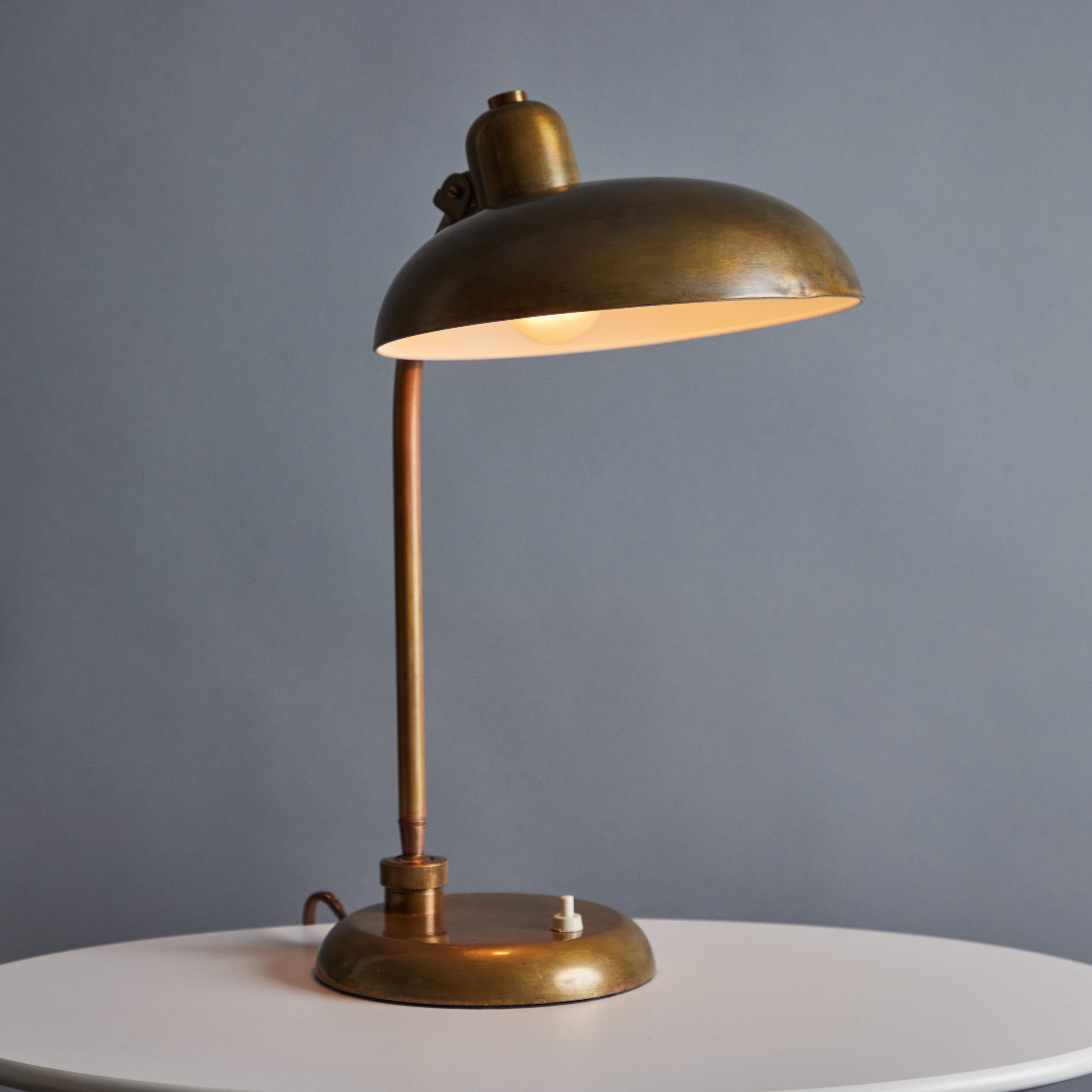 1940s Giovanni Michelucci Brass Ministerial Table Lamp for Lariolux For Sale 7