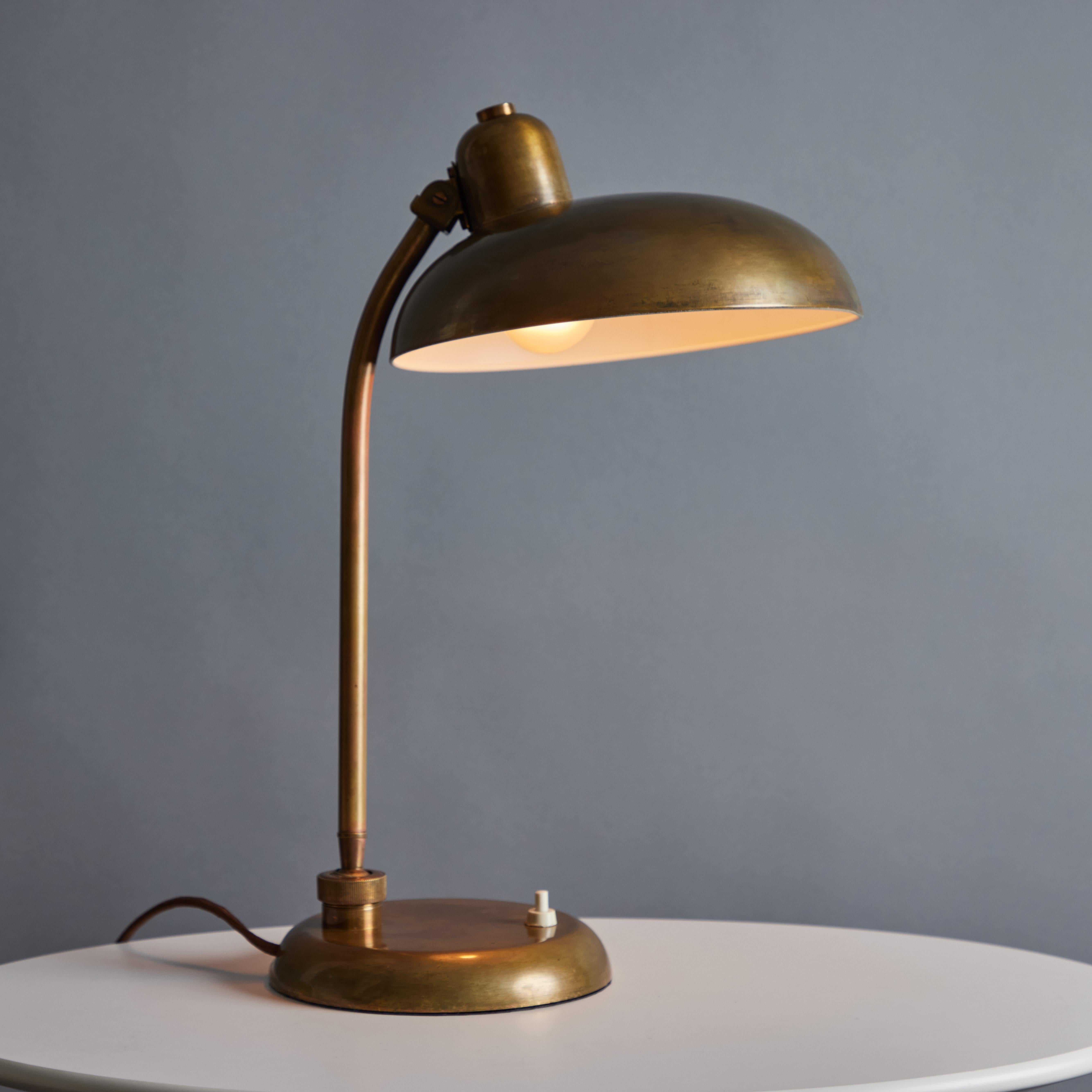 1940s Giovanni Michelucci Brass Ministerial Table Lamp for Lariolux For Sale 8