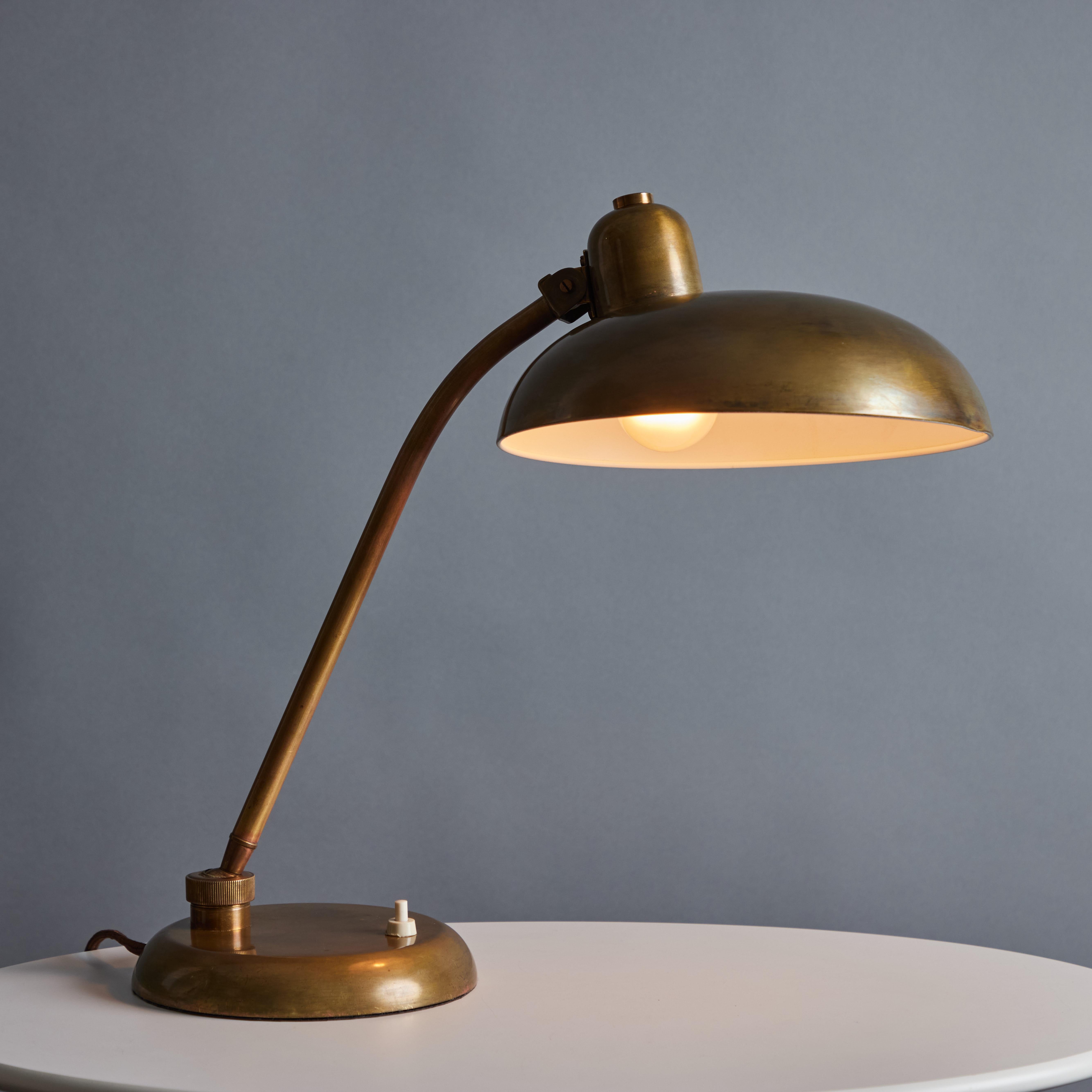 1940s Giovanni Michelucci Brass Ministerial Table Lamp for Lariolux For Sale 9