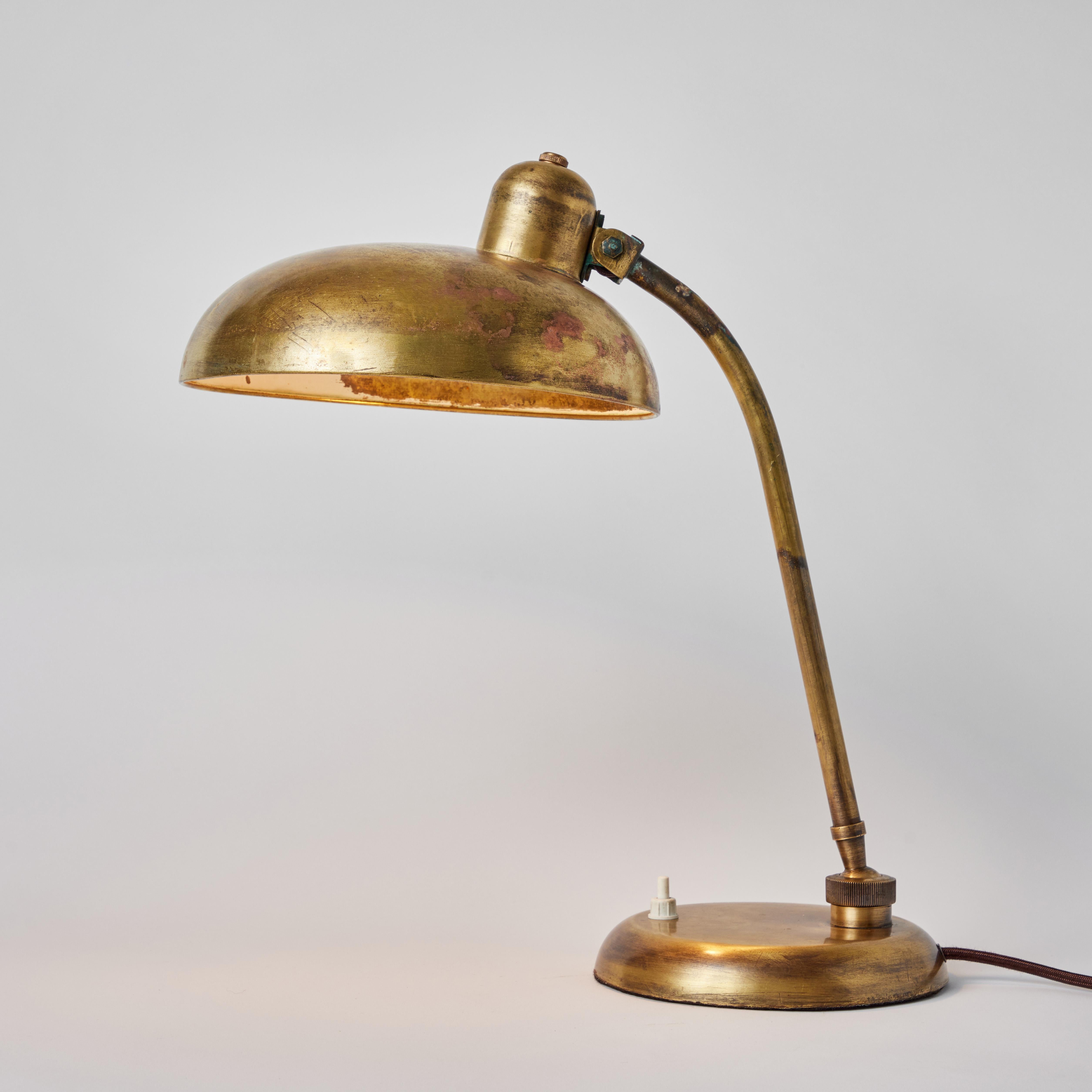 1940s Giovanni Michelucci Brass Ministerial Table Lamp for Lariolux 5