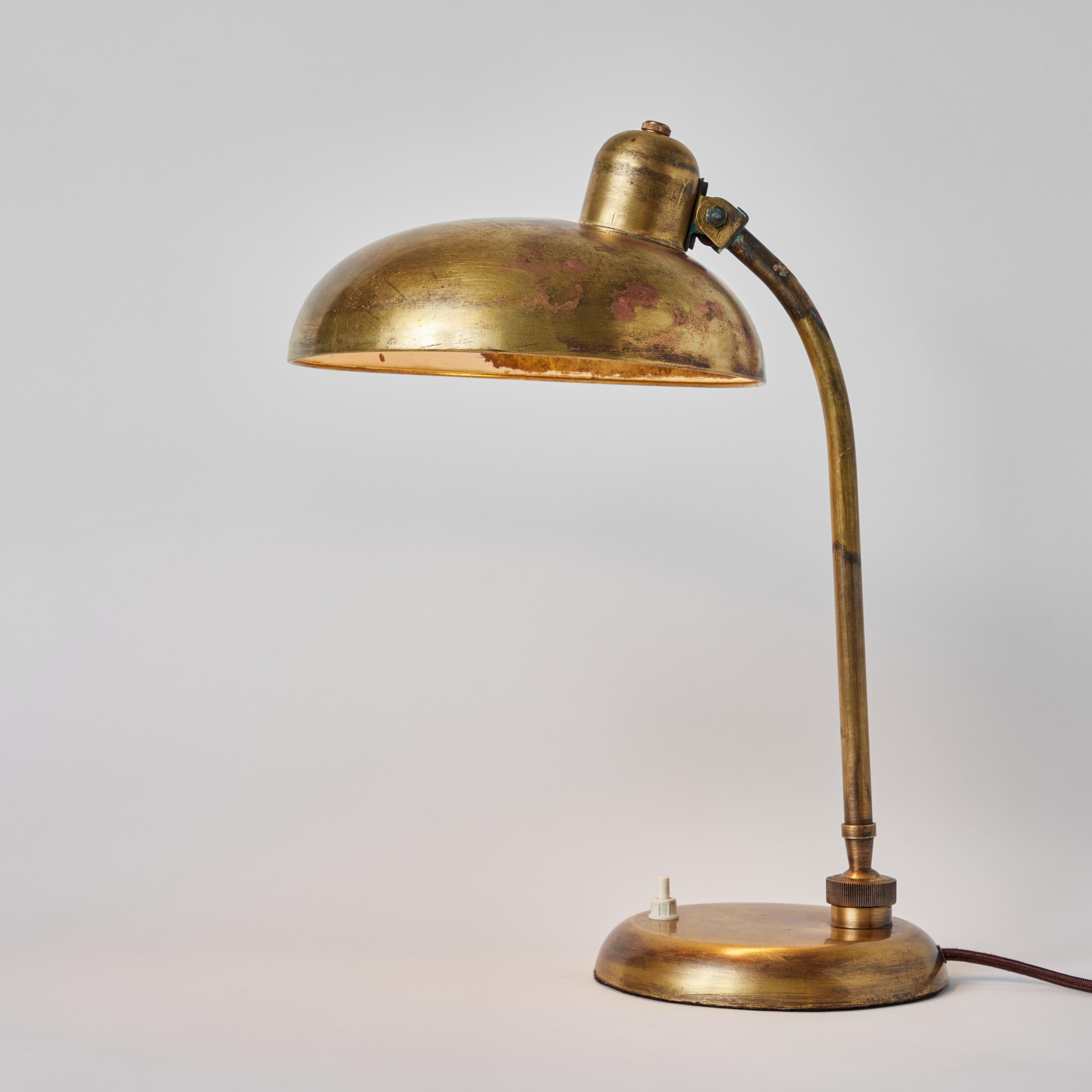1940s Giovanni Michelucci Brass Ministerial Table Lamp for Lariolux 6