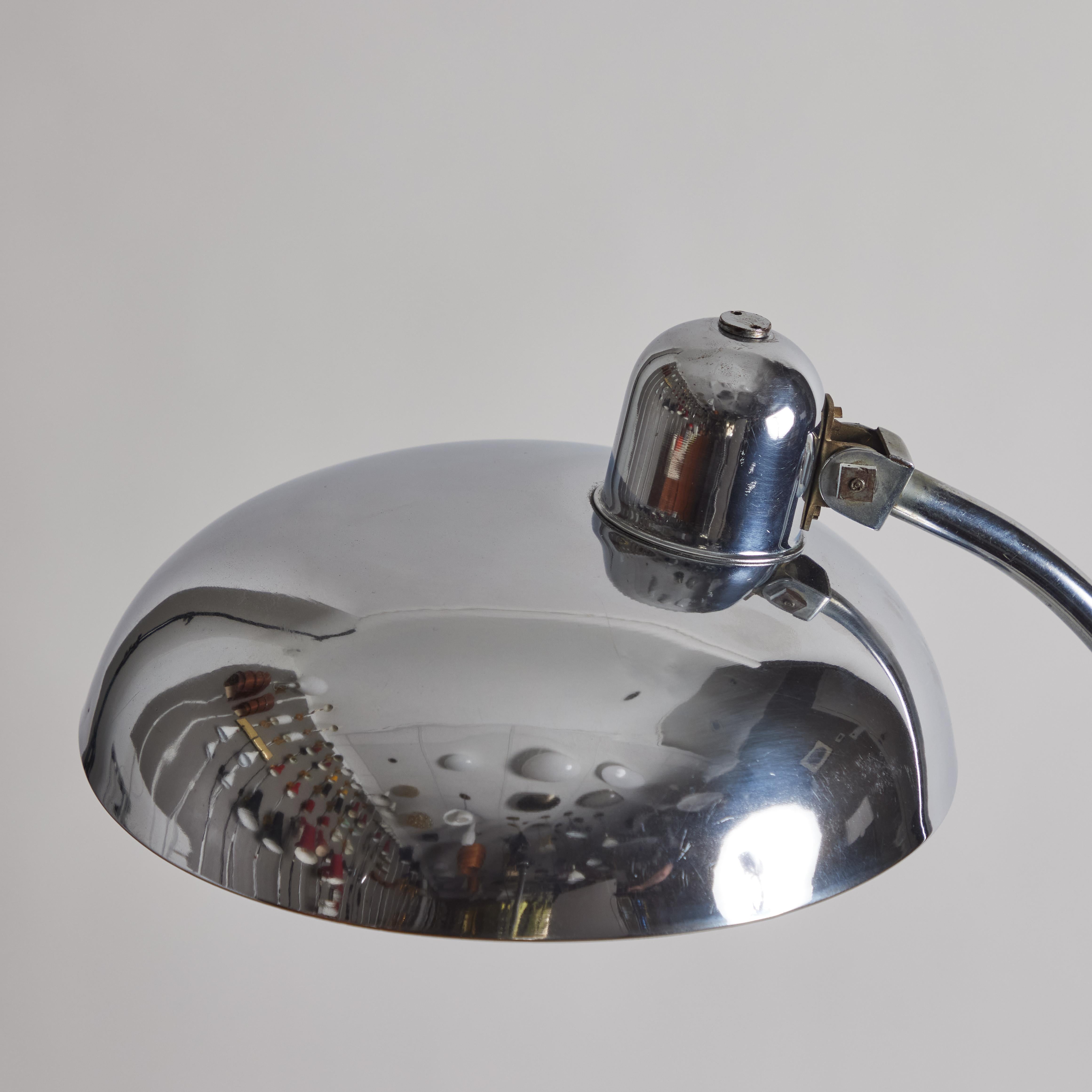 1940s Giovanni Michelucci Chrome Ministerial Table Lamp for Lariolux For Sale 5