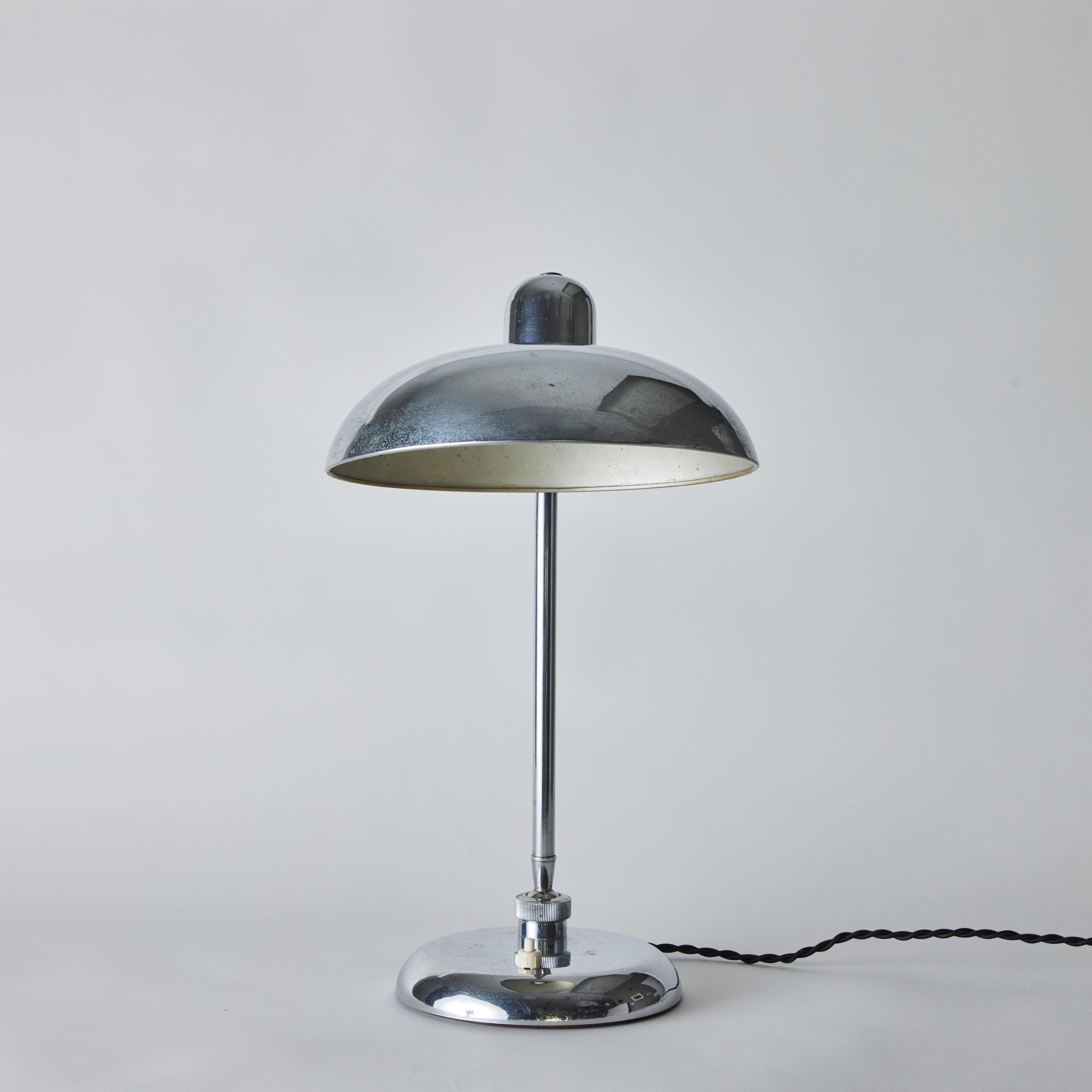 1940s Giovanni Michelucci Chrome Ministerial Table Lamp for Lariolux For Sale 10