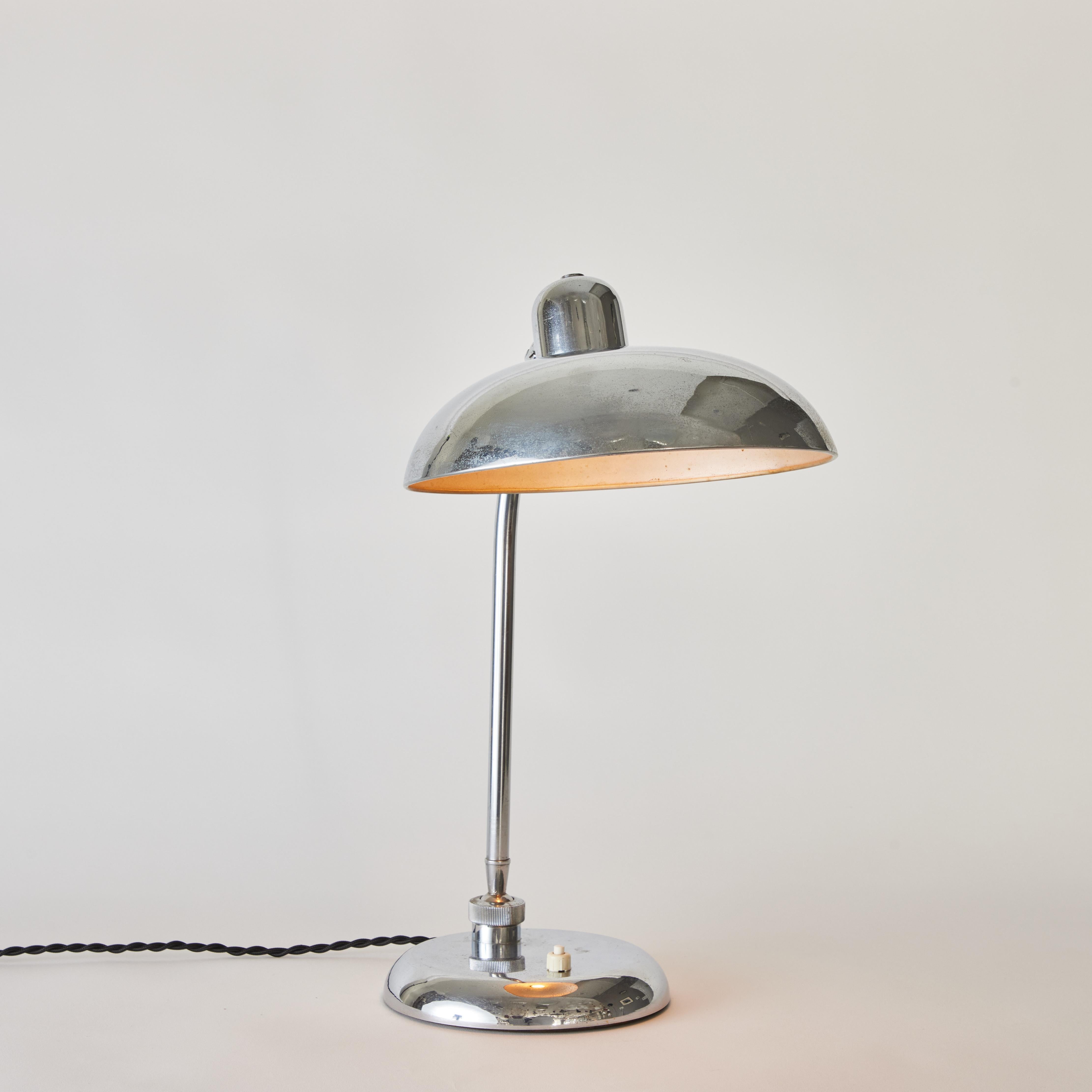 1940s Giovanni Michelucci Chrome Ministerial Table Lamp for Lariolux For Sale 12