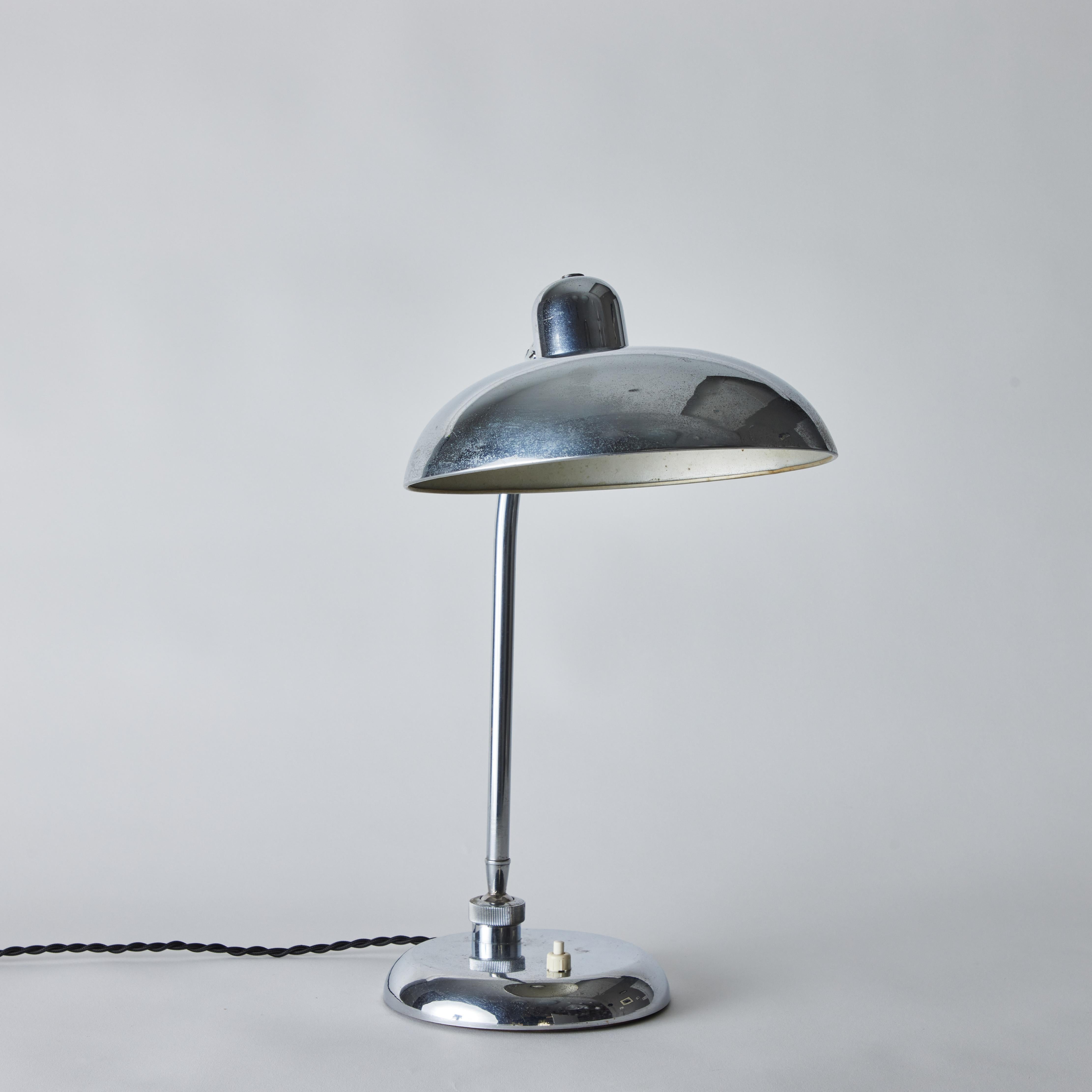 1940s Giovanni Michelucci Chrome Ministerial Table Lamp for Lariolux For Sale 13