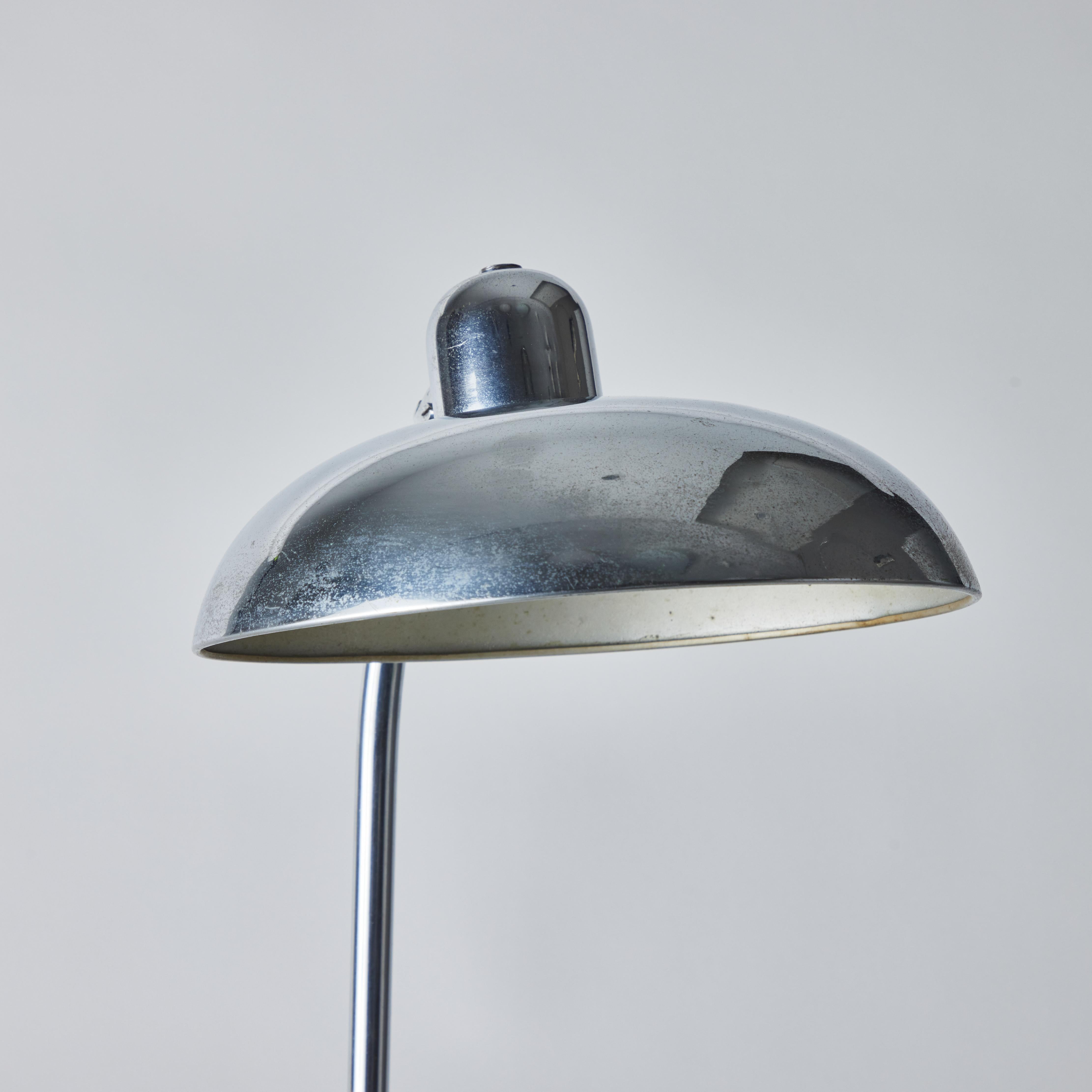 Verchromte Ministerial-Tischlampe von Giovanni Michelucci für Lariolux, 1940er Jahre im Angebot 13