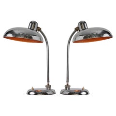 Lampada da tavolo ministeriale cromata di Giovanni Michelucci per Lariolux del 1940
