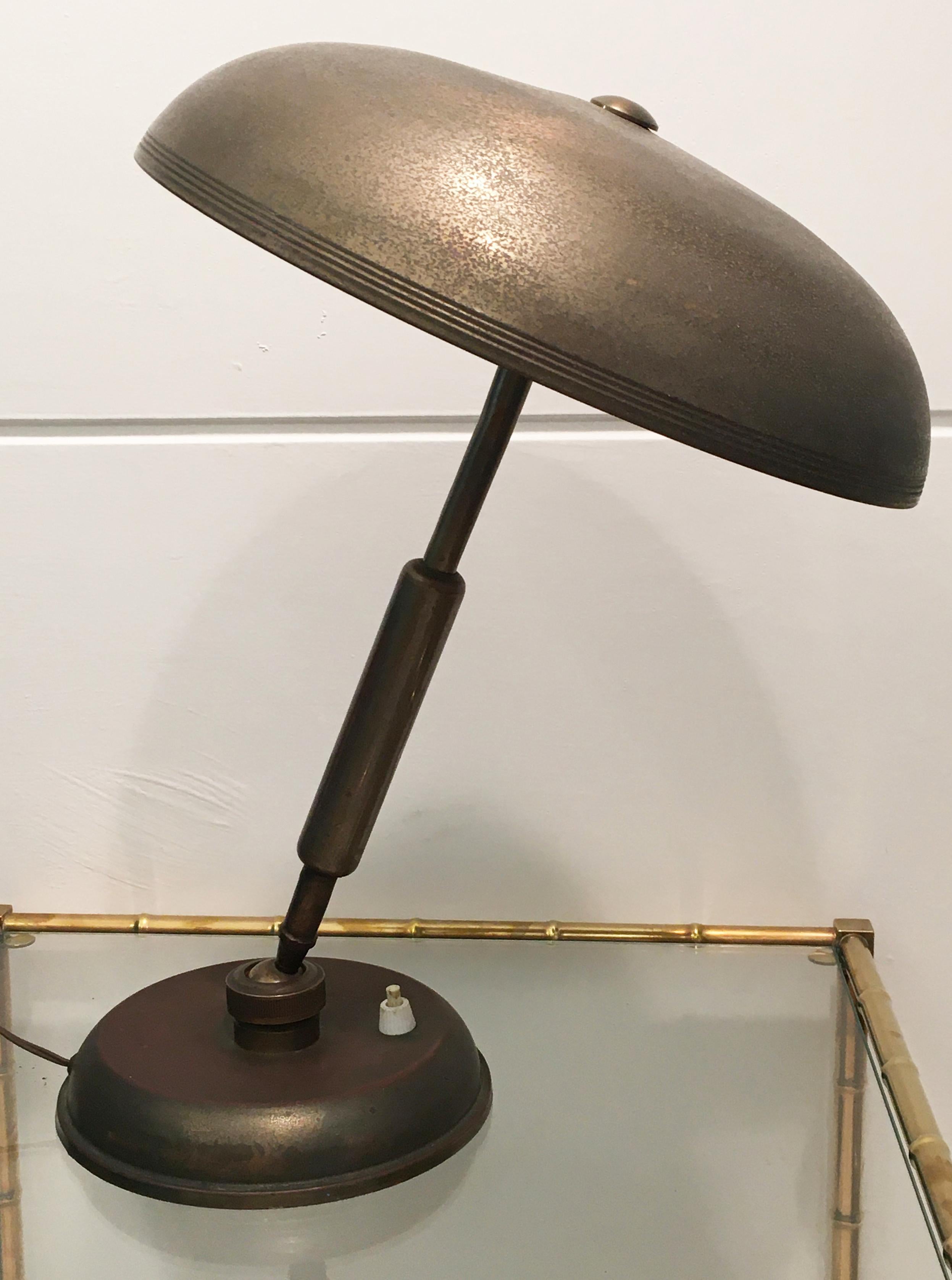 1940s Giovanni Michelucci for Lariolux Brass Table Lamp 3