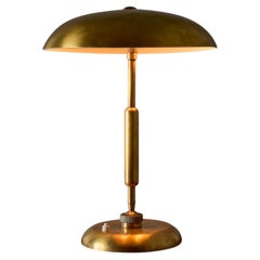 Lampada Banker regolabile in ottone patinato degli anni '40 di Giovanni Michelucci per Lariolux