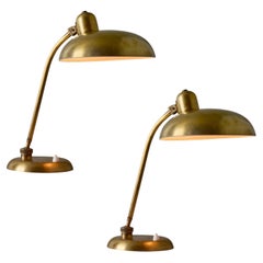 1940s Giovanni Michelucci Patinated Brass Ministerial Desk Lamp for Lariolux