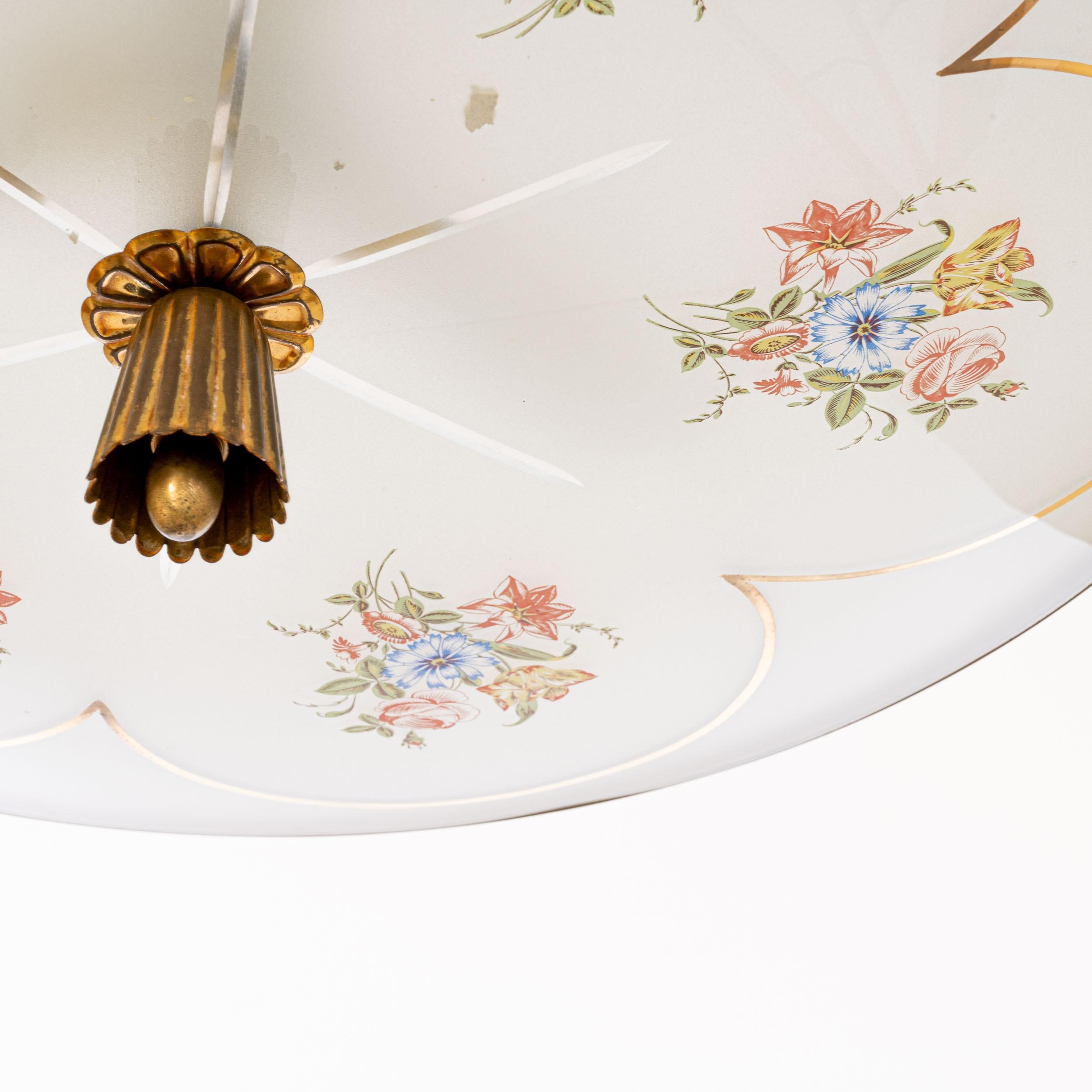 Pendentif en verre et laiton des années 1940 attribué à Pietro Chiesa en vente 4
