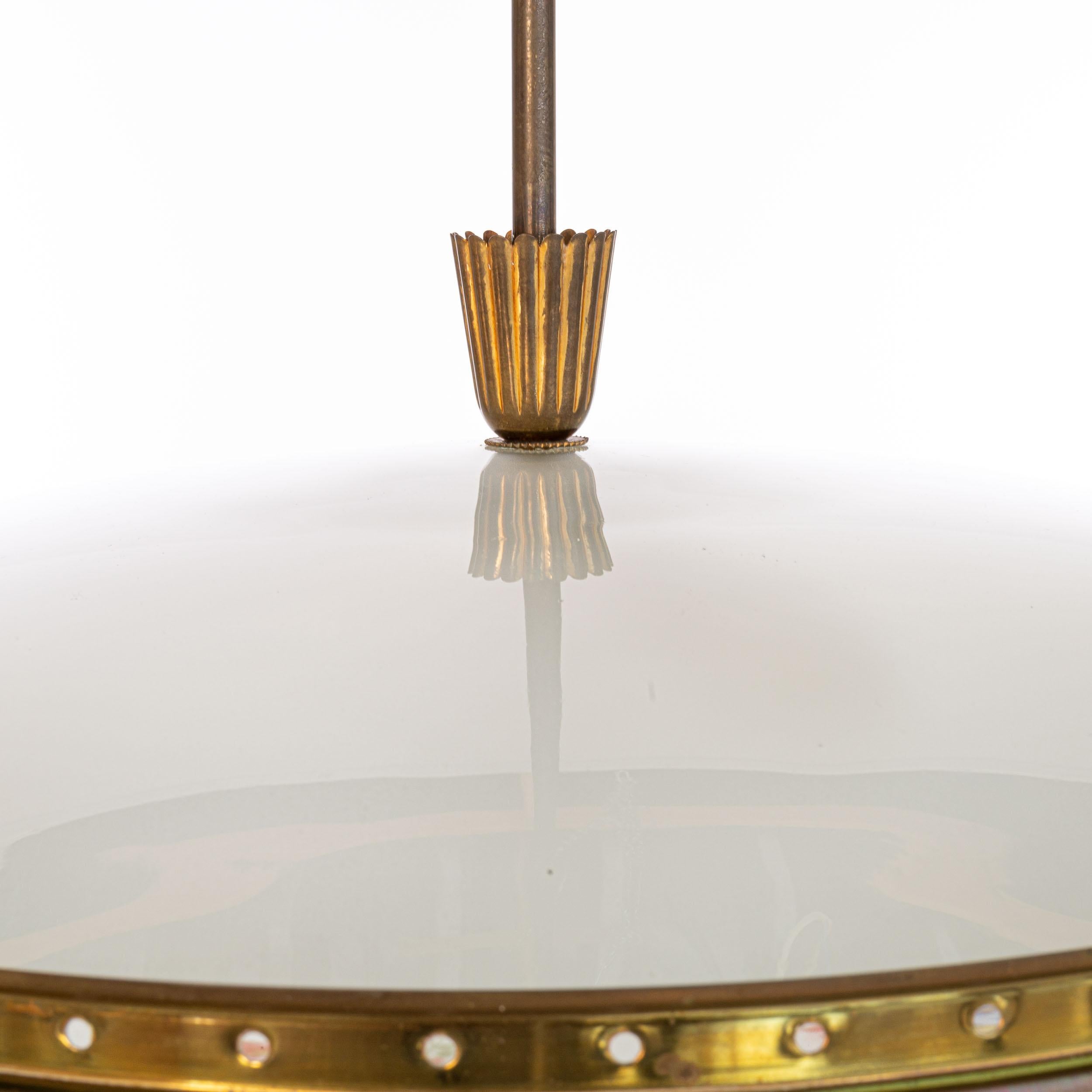 Verre Pendentif en verre et laiton des années 1940 attribué à Pietro Chiesa en vente
