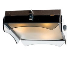 1940's Glass and Metal Flush mount by Veca
