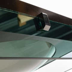 Monture affleurante en verre et métal des années 1940 par Veca