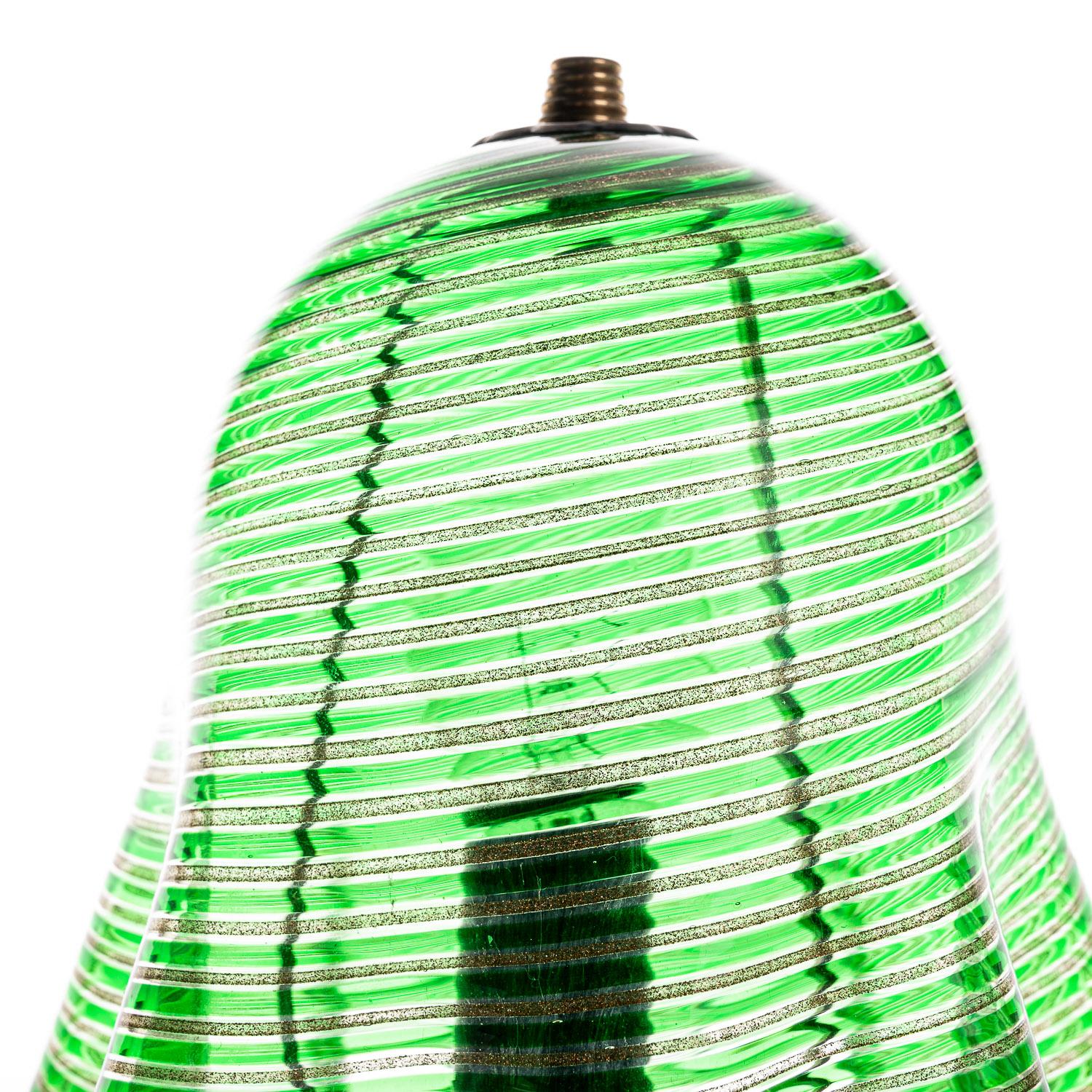 1940s Glass & Metal Table Lamp Attributed to Aureliano Toso 1