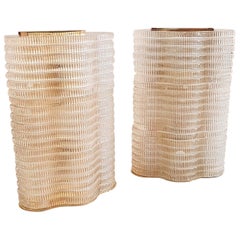 1940s Glass Wall Sconces Murano, Italy