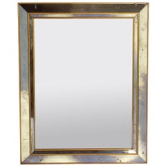 Vintage 1940s Gold and Mirror Framed Mirror