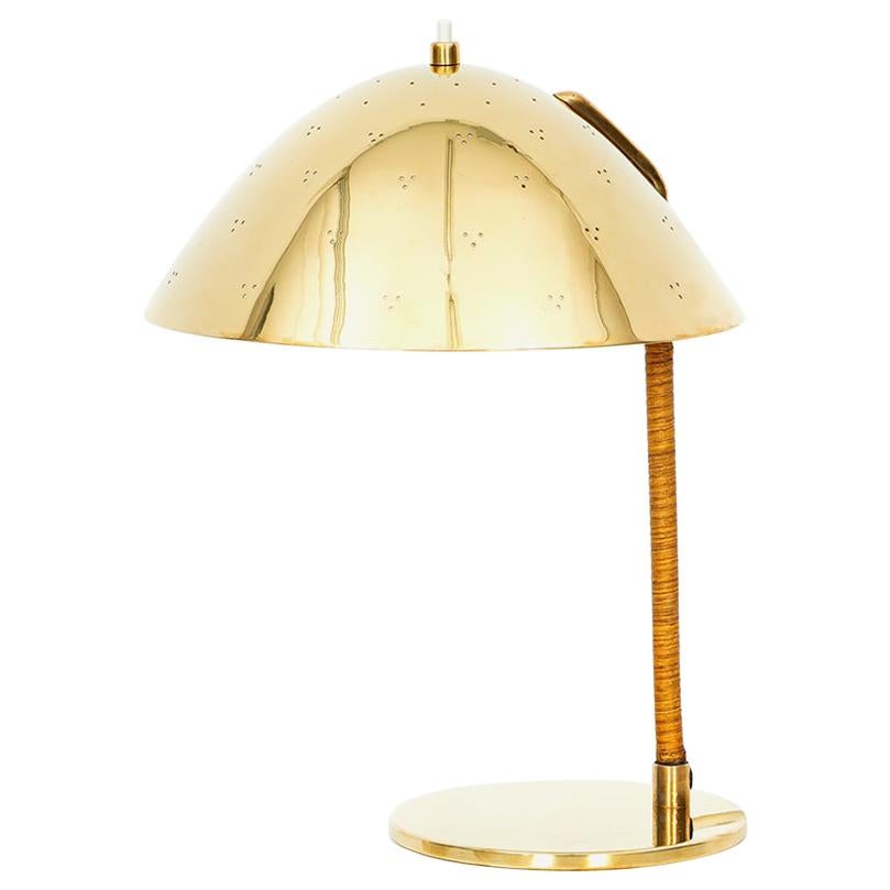 1940s Golden Brass Table Lamp by Paavo Tynell