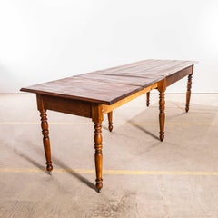 1940’s Good Sized French Fruitwood Bobbin Leg Extending Dining Table