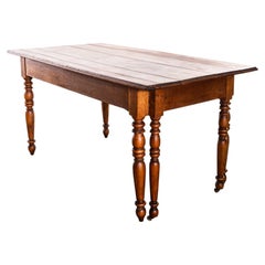 1940’s Good Sized French Fruitwood Bobbin Leg Extending Dining Table