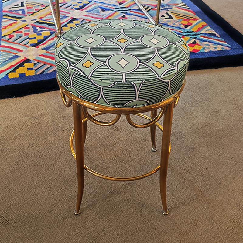 1940s Gorgeous french stool with green Rubelli fabric by Luke Edward Hall.
This fabric is from Rubelli's 