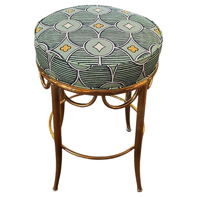 1940s Gorgeous French Stool with Rubelli Fabric by Luke Edward Hall