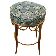 Vintage 1940s Gorgeous French Stool with Rubelli Fabric by Luke Edward Hall