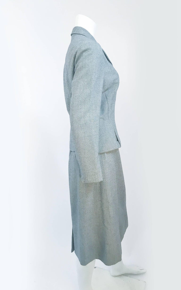 1940s Grey Twill Suit Set at 1stDibs