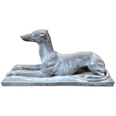 Escultura de un Whippet de los años 40