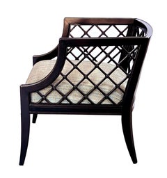 Silla de salón Grosfeld House lacada en marrón de los años 40