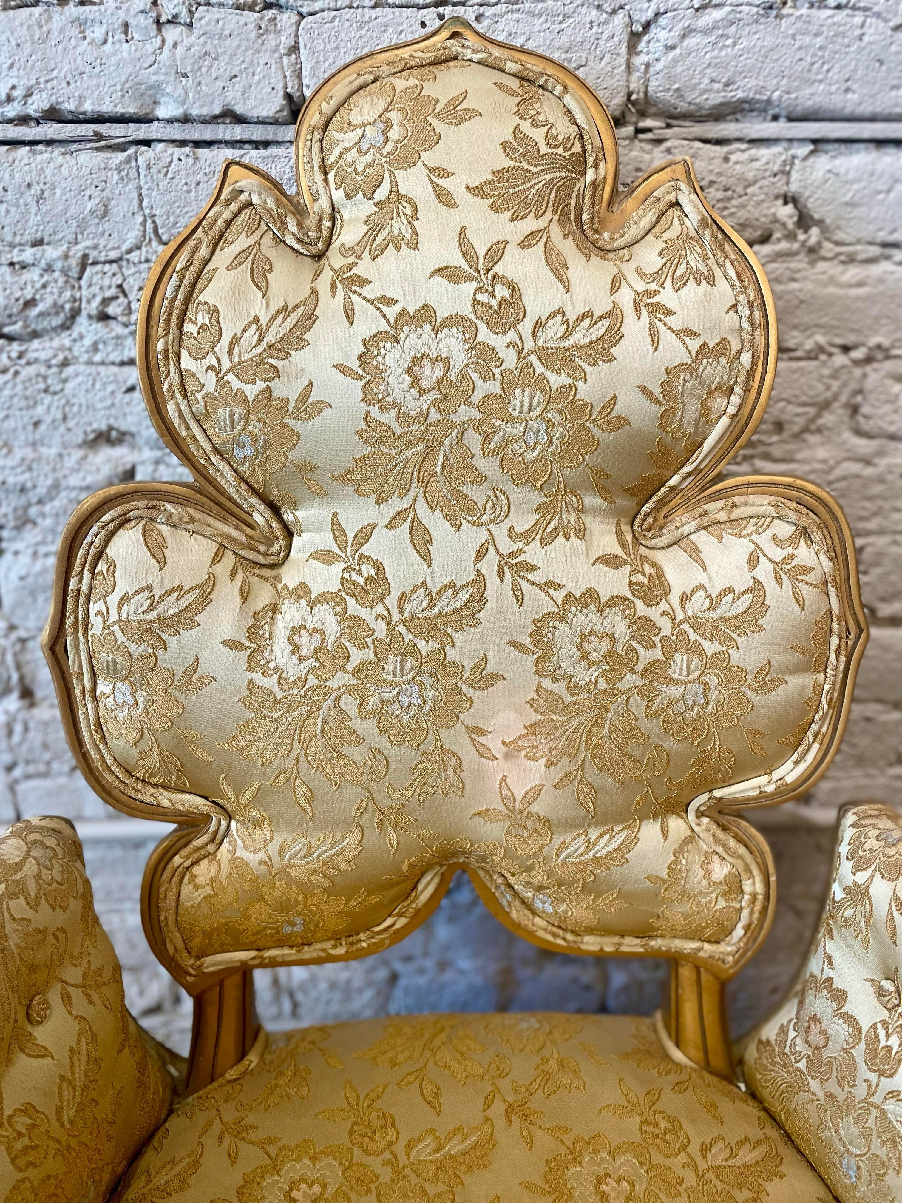 Wood 1940s Grosfeld House Leaf Flower Chairs - a Pair For Sale