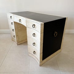 1940's Grosfeld House Nine Drawer Leather Top Desk