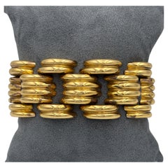 1940s Gubelin 18k gold Tank bracelet