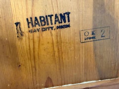 Sillas de capitán de pino nudoso «Habitant» de los años 40, Bay City (Míchigan), juego de 6