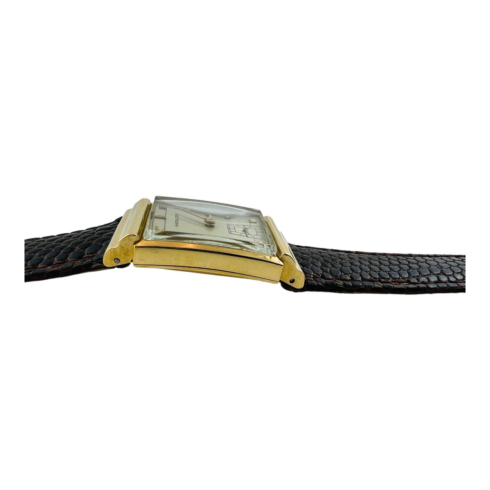 1940's Hamilton Gordon 18K Yellow Gold Watch Manual Men's Watch #15797 For Sale 1