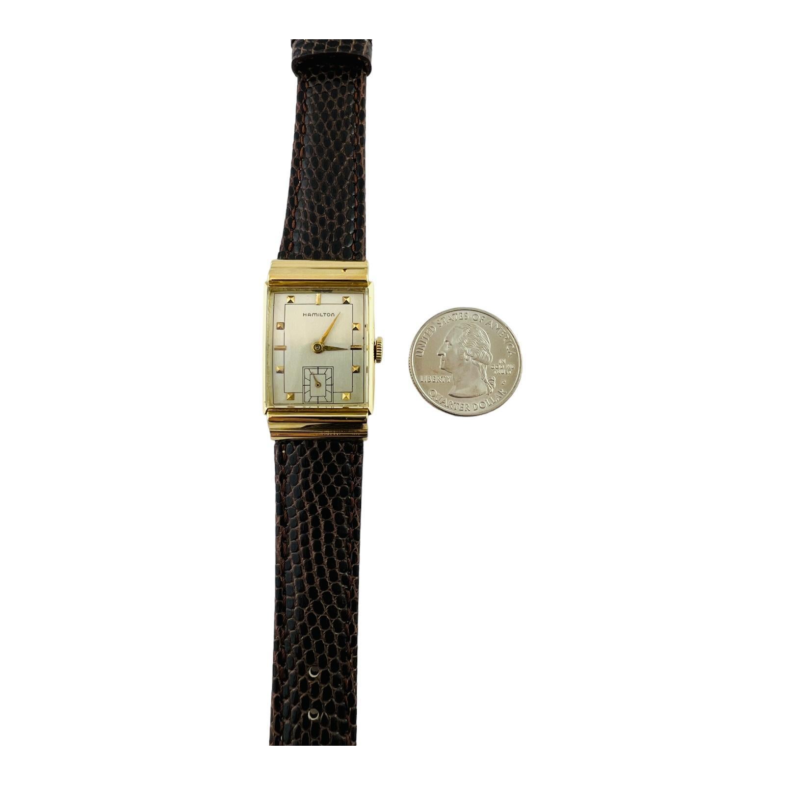 1940's Hamilton Gordon 18K Yellow Gold Watch Manual Men's Watch #15797 For Sale 3