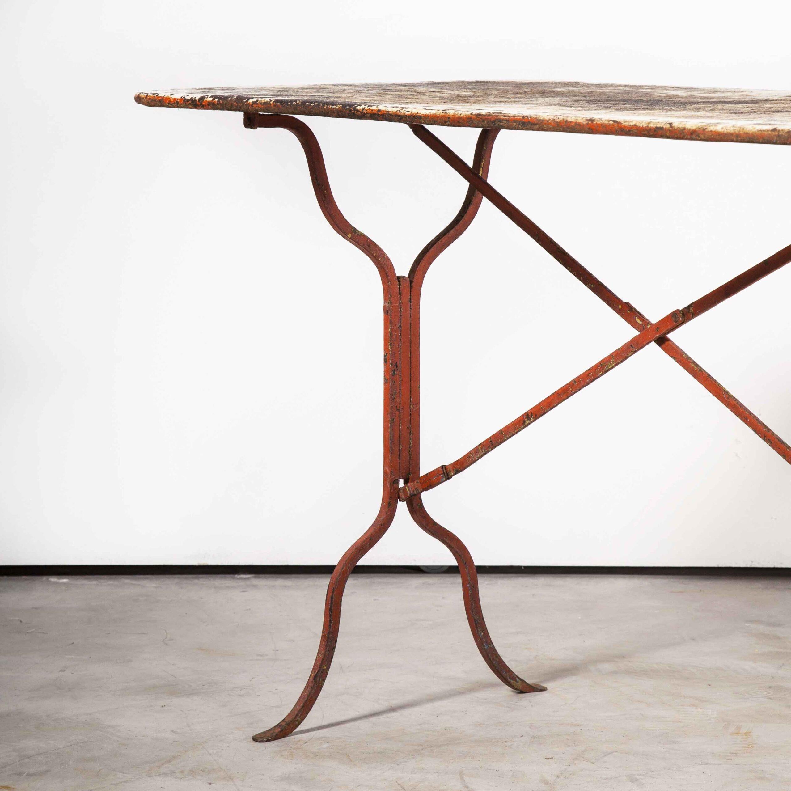 Mid-20th Century 1940's Hand Forged French Outdoor Rectangular Metal Table