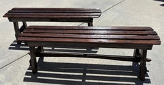 1940s Hand Made Rustic Benches Found In Texas Famrhouse